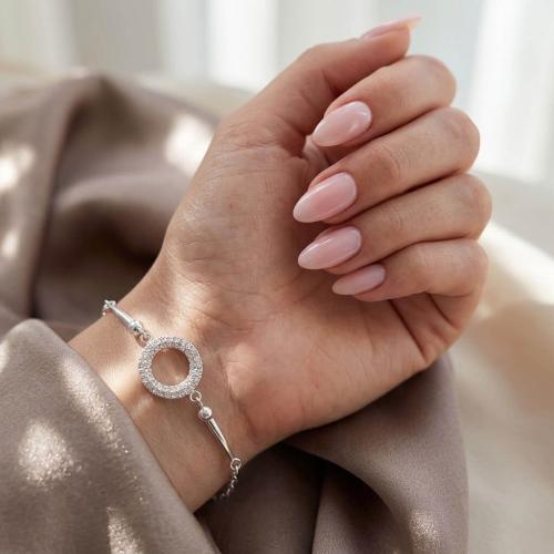 Сребърна гривна Ring с кристали от Sw® Crystal