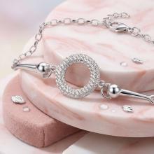 Сребърна гривна Ring с кристали от Sw® Crystal Сребърна гривна Ring с кристали от Sw® Crystal