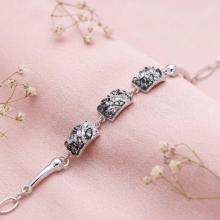 Сребърна гривна с кристали от Sw® SG429 Steel Drops
