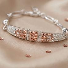 Сребърна гривна с кристали от Sw® SG430 White Opal And Rose Gold Сребърна гривна с кристали от Sw® SG430 White Opal And Rose Gold