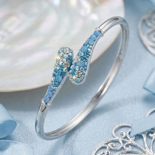 Сребърна Гривна С Кристали От Sw® SG431 Deep Blue