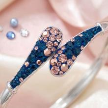 Сребърна Гривна С Кристали От Sw® SG431 Metallic Rose Gold