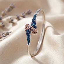 Сребърна Гривна С Кристали От Sw® SG431 Metallic Rose Gold