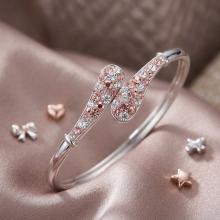 Сребърна Гривна С Кристали От Sw® SG431 Peach Gold Сребърна Гривна С Кристали От Sw® SG431 Peach Gold