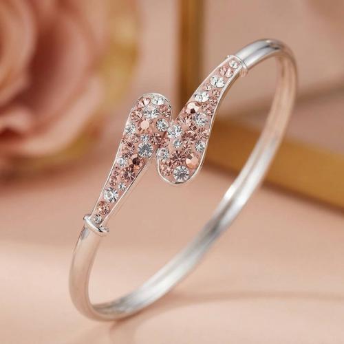 Сребърна Гривна С Кристали От Sw® SG431 Peach Gold