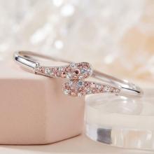 Сребърна Гривна С Кристали От Sw® SG431 Peach Gold Сребърна Гривна С Кристали От Sw® SG431 Peach Gold