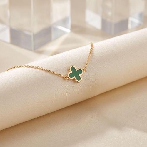 Златна гривна Green Clover детелинка