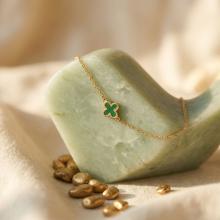 Златна гривна Green Clover детелинка Златна гривна Green Clover детелинка