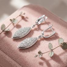 Сребърни обеци Althea Crystal