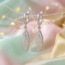 Сребърни обеци Althea Crystal