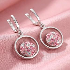 Сребърни обеци Aurelia Rose Shade