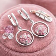Сребърни обеци Aurelia Rose Shade Сребърни обеци Aurelia Rose Shade