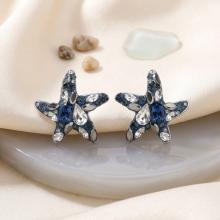 Сребърни Обеци Морски звезди Blue Marquise Сребърни Обеци Морски звезди Blue Marquise