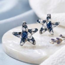 Сребърни Обеци Морски звезди Blue Marquise Сребърни Обеци Морски звезди Blue Marquise