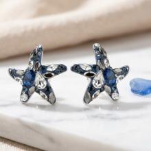 Сребърни Обеци Морски звезди Blue Marquise Сребърни Обеци Морски звезди Blue Marquise