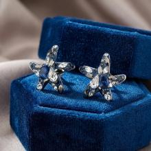 Сребърни Обеци Морски звезди Blue Marquise Сребърни Обеци Морски звезди Blue Marquise