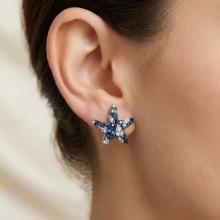Сребърни Обеци Морски звезди Blue Marquise Сребърни Обеци Морски звезди Blue Marquise