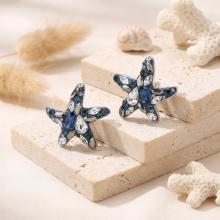 Сребърни Обеци Морски звезди Blue Marquise Сребърни Обеци Морски звезди Blue Marquise