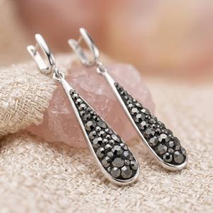 Сребърни обеци Nerissa Hematite