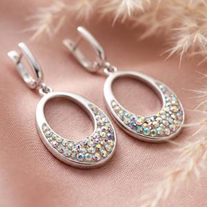 Сребърни обеци Arlena AB Crystal