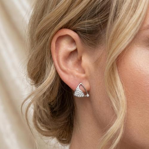 Сребърни обеци Kaelis Crystal