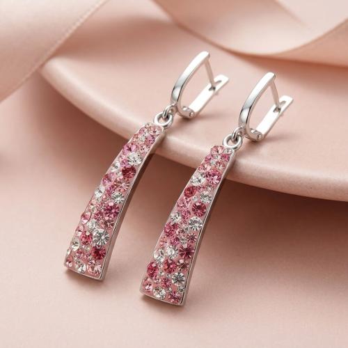 Сребърни обеци Virea Rose Shade