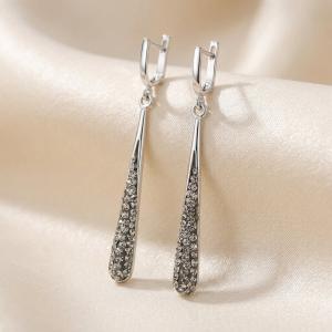 Сребърни обеци Alira Black Diamond