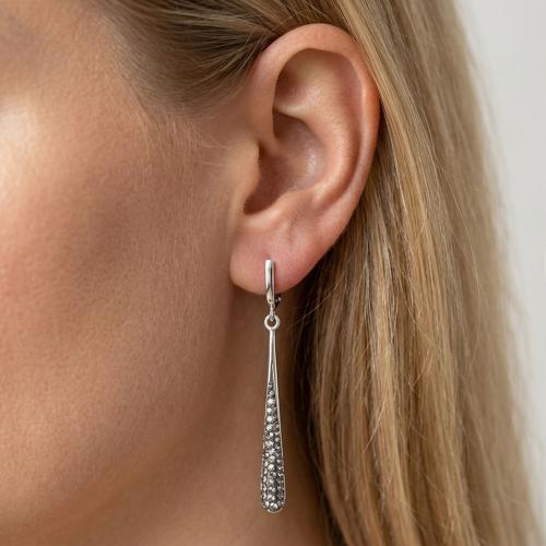 Сребърни обеци Alira Black Diamond