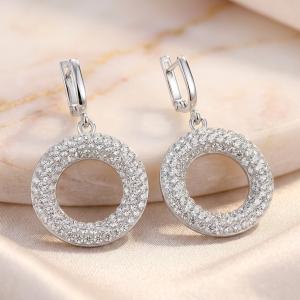 Сребърни обеци Lumea Crystal