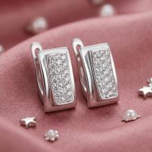 Сребърни обеци Mirea Crystal
