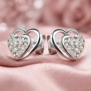 Сребърни обеци Amora Crystal