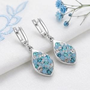 Сребърни обеци Calista Deep Blue
