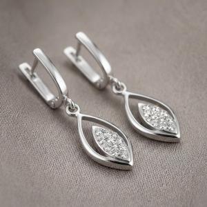 Сребърни обеци Selina Crystal
