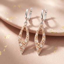 Сребърни обеци Velina Peach Gold