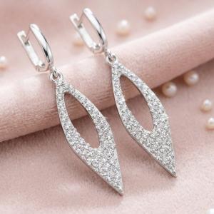 Сребърни обеци Velina Crystal