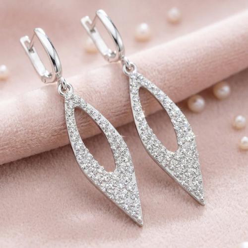 Сребърни обеци Velina Crystal