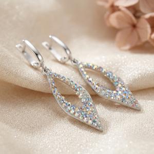 Сребърни обеци Velina AB Crystal