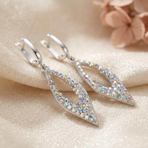 Сребърни обеци Velina AB Crystal