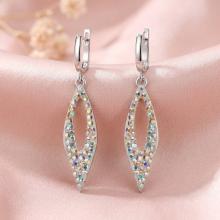 Сребърни обеци Velina AB Crystal