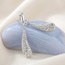 Сребърни обеци Amelie Crystal