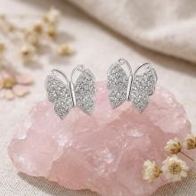 Сребърни обеци Пеперуди Crystal Сребърни обеци Пеперуди Crystal