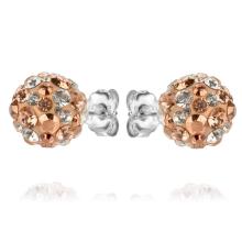Сребърни Обеци С Кристали От Sw® Mika Peach Gold