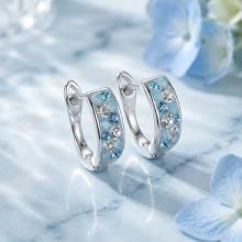 Сребърни обеци с кристали от Sw® Amira Deep Blue Сребърни обеци с кристали от Sw® Amira Deep Blue