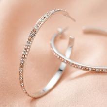 Сребърни обеци с кристали от Sw® Viola Peach Gold