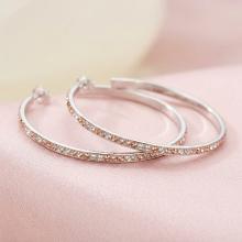 Сребърни обеци с кристали от Sw® Viola Peach Gold