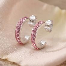 Сребърни обеци с кристали от Sw® Annisa Light Rose Сребърни обеци с кристали от Sw® Annisa Light Rose
