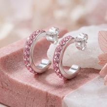 Сребърни обеци с кристали от Sw® Annisa Light Rose Сребърни обеци с кристали от Sw® Annisa Light Rose