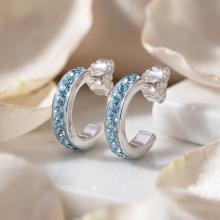 Сребърни обеци с кристали от Sw® Annisa Aquamarine Сребърни обеци с кристали от Sw® Annisa Aquamarine