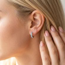 Сребърни обеци с кристали от Sw® Annisa Aquamarine Сребърни обеци с кристали от Sw® Annisa Aquamarine