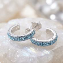 Сребърни обеци с кристали от Sw® Annisa Aquamarine Сребърни обеци с кристали от Sw® Annisa Aquamarine